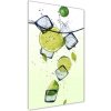 Vertikálny foto obraz sklenený Limetky a ľad 50x100 cm