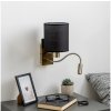 Brilagi | Brilagi - LED Nástenná lampa NUBILA 1xE27/25W/230V + LED/3W mosadz/čierna | BG1557N