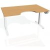 Hobis Pracovný stôl Motion Ergo, PO, 2S, 140x70,5-120,5x90 cm, buk/biela