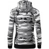 Ekg lokomotíva - Mikina dámska trendy zipper s kapucňou - XS ( Šedý maskáč )