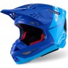 Přilba SUPERTECH S-M10 FLOOD, ALPINESTARS (modrá perleť/světle modrá/černá/carbon/matná/lesklá, vel. M)