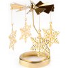 Otočný vianočný svietnik / kolotoč zlatá 1ks