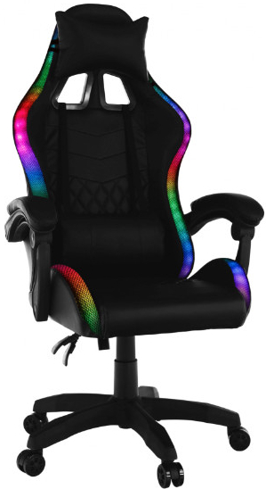 Prehozynapostel v čiernej farbe s osvetlením RGB LED ALLHR-BLACK-LED