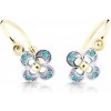 Cutie Jewellery Zlaté detské náušnice C2200-10-X-1 svetlo zelená