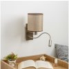 Brilagi - LED Nástenná lampa NUBILA 1xE27/25W/230V + LED/3W chróm/hnedá BG1556+BG1583 + záruka 3 roky zadarmo