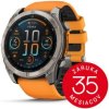 Garmin Fenix 8 51mm, AMOLED, Sapphire, Titanium, spark orange band