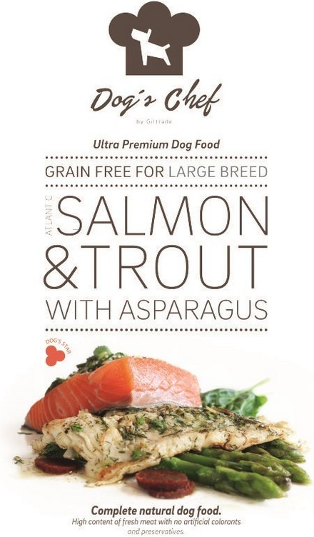 Dog\'s Chef atlantic salmon and trout with asparagus Large breed 0,5 kg