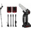Teleskopická 2,25m Řetězová Elektrická Pila AKU 15 cm lišta, 2x 4500mAh baterie