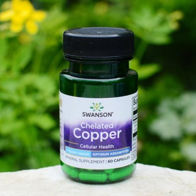 Swanson Copper Chelated 2 mg 60 kapsúl
