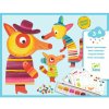 DJECO Líščia rodinka 3 postavy z veľkých dielov maľovanie a spájanie