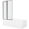 Mexen Vega obdĺžniková vaňa 150 x 70 cm s obkladom a 1-krídlovou sprchovou zástenou 100 cm, Čierny vzor - 550115070X9410117070