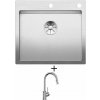 Blanco CLARON 500-IF/A nerez Durinox s excentrom PushControl 523393 + Blanco MIDA-S chróm 521454