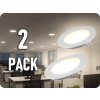V-TAC LED vstavaný panel s napájacím zdrojom, 18W,1400lm, okrúhly/2-PACK! Farba svetla: Teplá biela