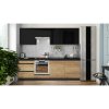 | Kuchynská linka MARINA 240 cm dub craft/lesklá čierna | MT0097