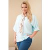 Fashionweek Dámska blúzka Plus Size viskóza so šatkou K71741 Farba: mentolová, Veľkosť: Universal