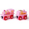 Bigjigs Rail Ružová mašinka s tendrom