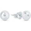 Amawell Náušnice z bieleho zlata so zirkónmi v tvare guličky 2000772510002