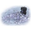 Vianočné osvetlenie Solight reťaz - cencúle, 50LED, časovač, 8 funkcií, IP44, 3xAA batérie, studená biela (1v47)