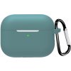 AppleKing ochranný silikónový obal s karabínou pre AirPods Pro 3 - petrolejový - možnosť vrátiť tovar ZADARMO do 30tich dní