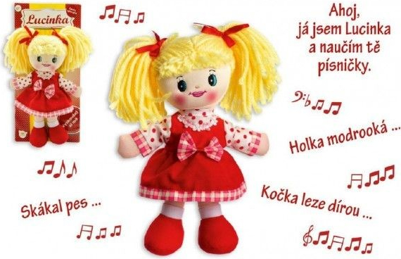 Teddies bábika Lucinka hadrová plyš česky zpívající na kartě od 8,67 € -  Heureka.sk