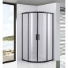 Avignon 6mm Black zakrivený Sprchový kút 80*80 190cm
