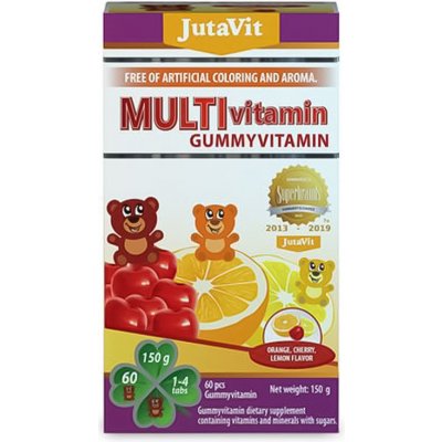 JutaVit Gumkáči Vitamín C 100 mg Kids gumenné medvedíky 60 tabliet