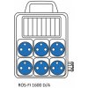 Rozvodnica 6x250V možnosť istenia držiak IP44 - ROS-FI 1600 D/A (SEZ DK)