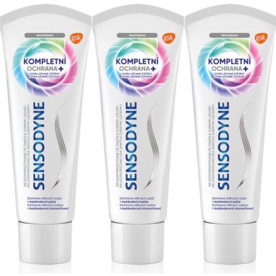 Sensodyne Complete Protection Whitening bieliaca zubná pasta 3x75 ml