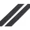 Odevná šnúra plochá / dutinka šírka 11-15 mm - 10 m 3 šedá kalná