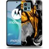 Picasee silikónový čierny obal pre Motorola Moto G72 - Black Gold