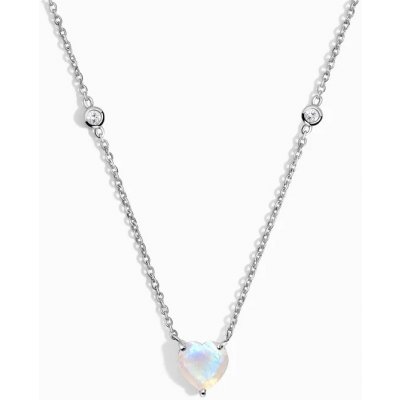 Royal Exklusive Royal Fashion strieborný rhodiovaný náhrdelník GU-DR23100N-SILVER-MOONSTONE-TOPAZ