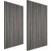 tectake 406058 akustické panely sonic wall drevený vzhľad - svetlosivý dub, sada 2 ks
