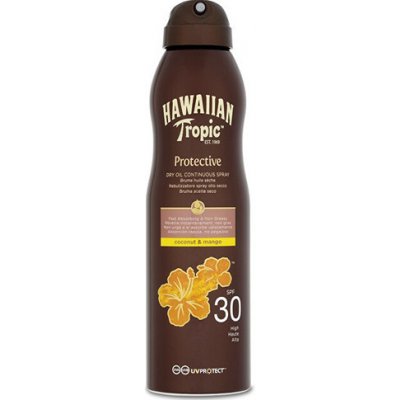 Hawaiian Tropic Protective Dry Oil Continuous Spray SPF 30 - Suchý olej na opaľovanie 177 ml