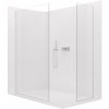 CERANO - Sprchová zástena Walk-in Crystal TL/P - 10 mm - bezvzperový systém - chróm, transparentné sklo - 160x140x200 cm