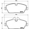 Sada brzdových platničiek kotúčovej brzdy BREMBO P 06 034