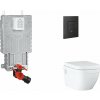 Grohe Uniset Set predstenovej inštalácie, klozetu, dosky SoftClose a tlačidla Even, phantom black SANI15BB5107-GR