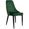Jedálenská stolička LORIENT zamatová, tmavozelená