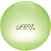 Gymnastický míč LIFEFIT® TRANSPARENT 65 cm, sv. zelený