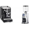 La Pavoni Mini Cellini, black + Eureka Atom Specialty 75, chrome