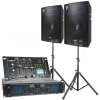 Skytec Complete 700W DJ Bluetooth Set reproboxů se stojany, zesilovačem a mixpultem
