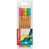 Sada linerov STABILO Point 88 neon 88/6S - oranžová - mix farieb - 0,4 mm - 0.4 milimetra - 6 kusov - písanie, kreslenie - SADA 6 KS - Stabilo - STABILO point liner 88 STABILO