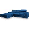 Wilsondo Rohová rozkladacia sedačka s úložným priestorom Noto - modrá Strana: Ľavá
