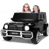 FINOOS Detské elektrické autíčko Mercedes Benz G63 AMG dvojmiestne detské elektrické autíčko s diaľkovým ovládaním, koženými sedadlami a pneumatikami Eva elektrické autíčko pre 2 deti 2-miestne