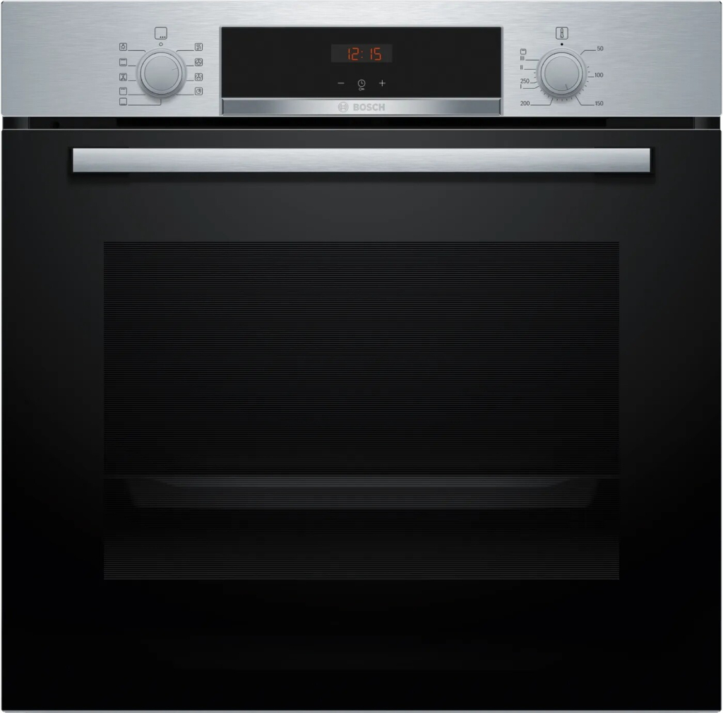 Bosch HBA514BS3: Elegantná vstavaná rúra s funkciami pre dokonalé pečenie a jednoduché ovládanie.