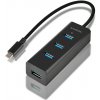 AXAGON HUE-S2C, Type-C 4x USB3.0 CHARGING hub, microUSB nap. konektor