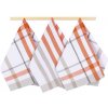 Bellatex Kuchynská utierka káro oranžová 50 x 70 cm sada 3 ks