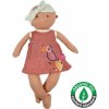 Bonikka Organic látková bábika (Aria tehlové šaty)
