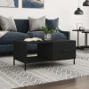Konferenčný stolík čierny 90x50x40 cm kompozitné drevo-ForU-829221