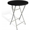 Pártystany-Jičín s.r.o. Skladací bistro stolík - priemer 80cm, výška 110cm, čierna