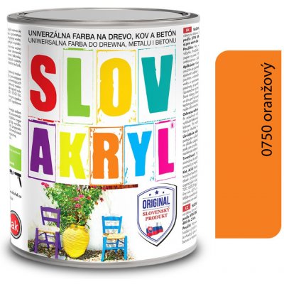 Slovlak Slovakryl 0750 - oranžový 0,75kg